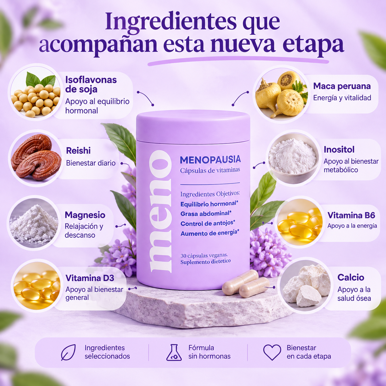 MENO® Menos barriga, menos sofocos y más energía cada día.